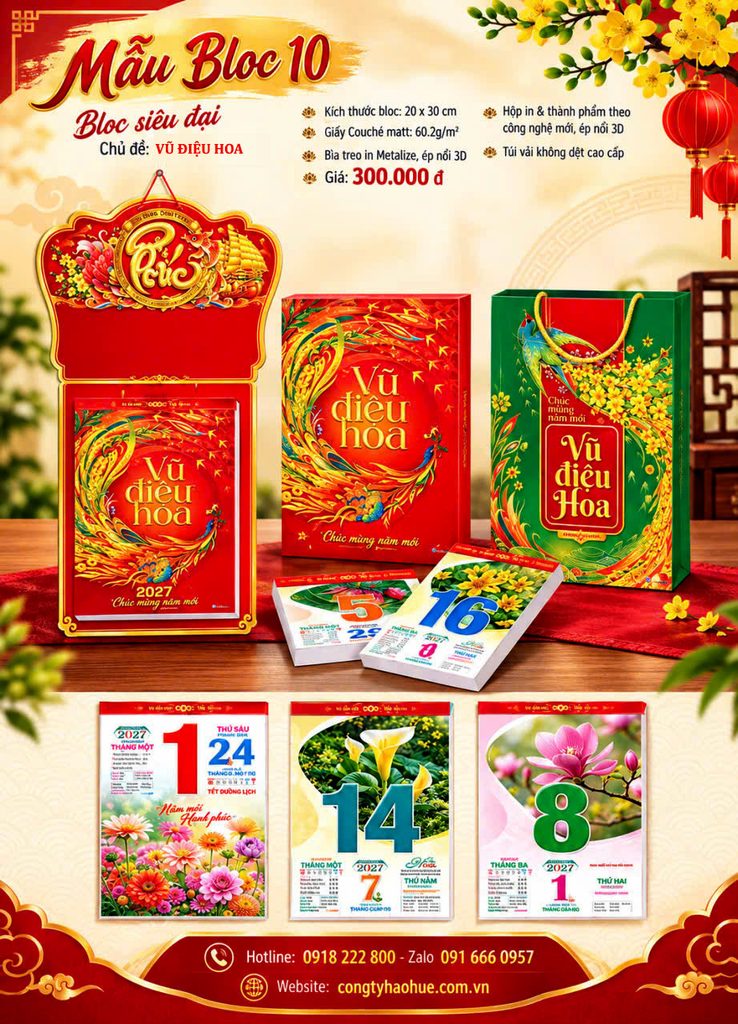 LỊCH BLOC 2027
BLOC CALENDAR 2027